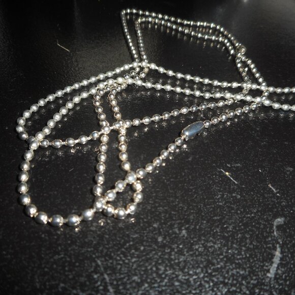 DOG TAGS NECKLACE WITH LONG BALL CHAIN - Picture 6 of 6